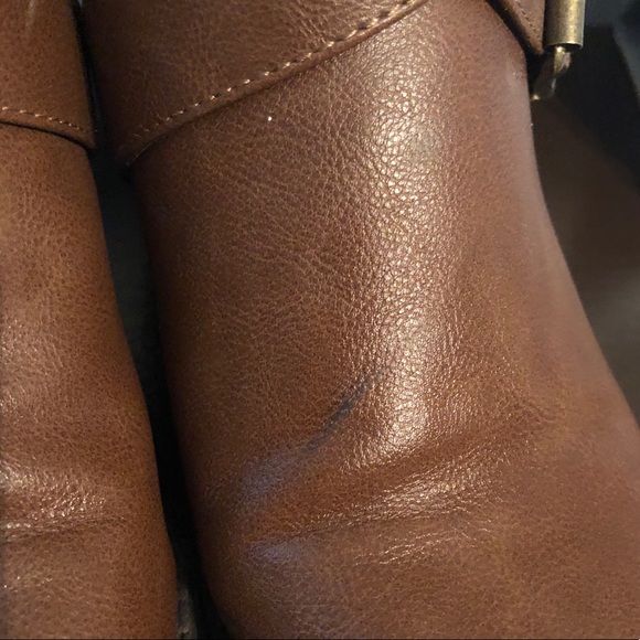 Breckelle's Crisscross Strap Booties in Tan - Picture 2 of 6